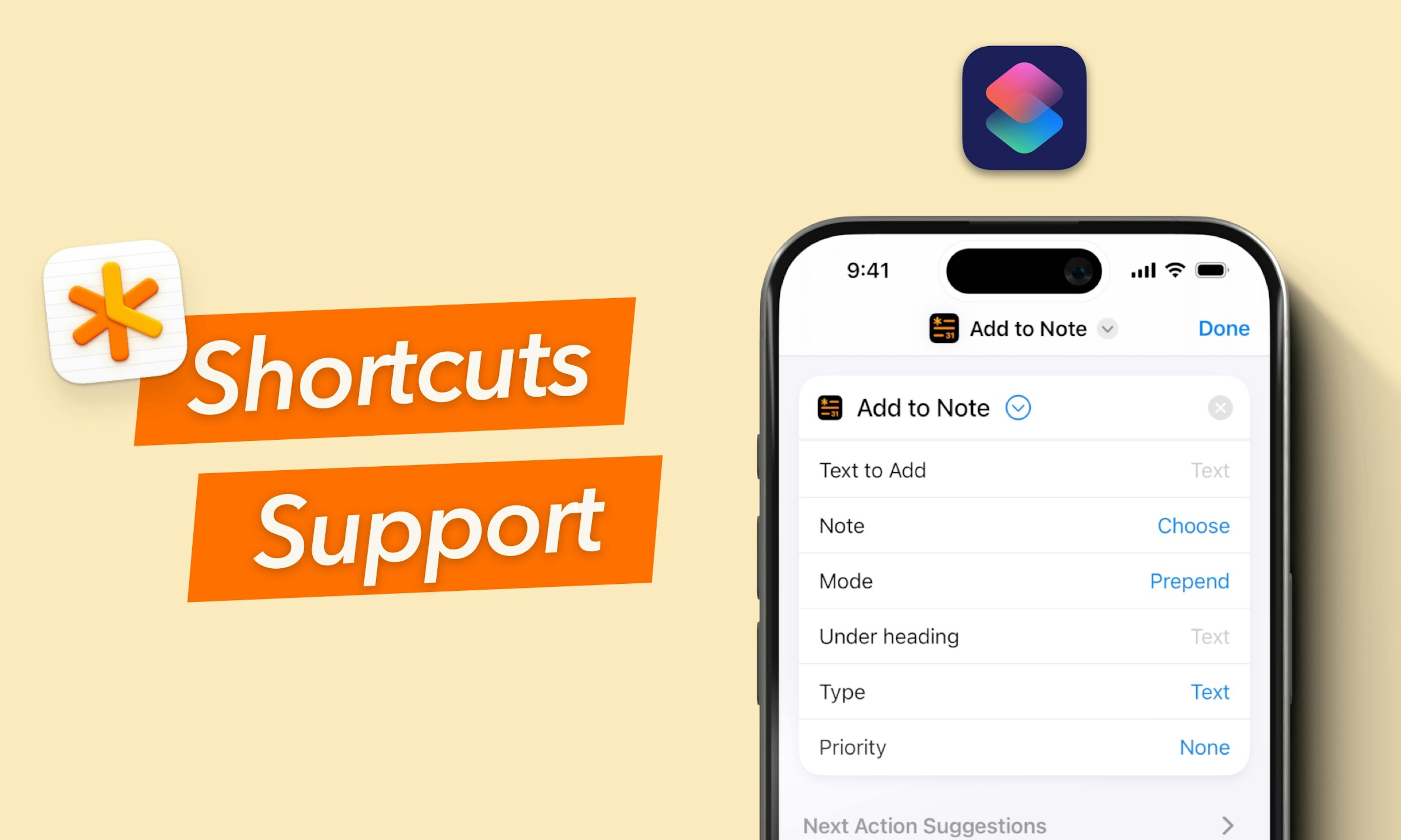 Shortcuts Support