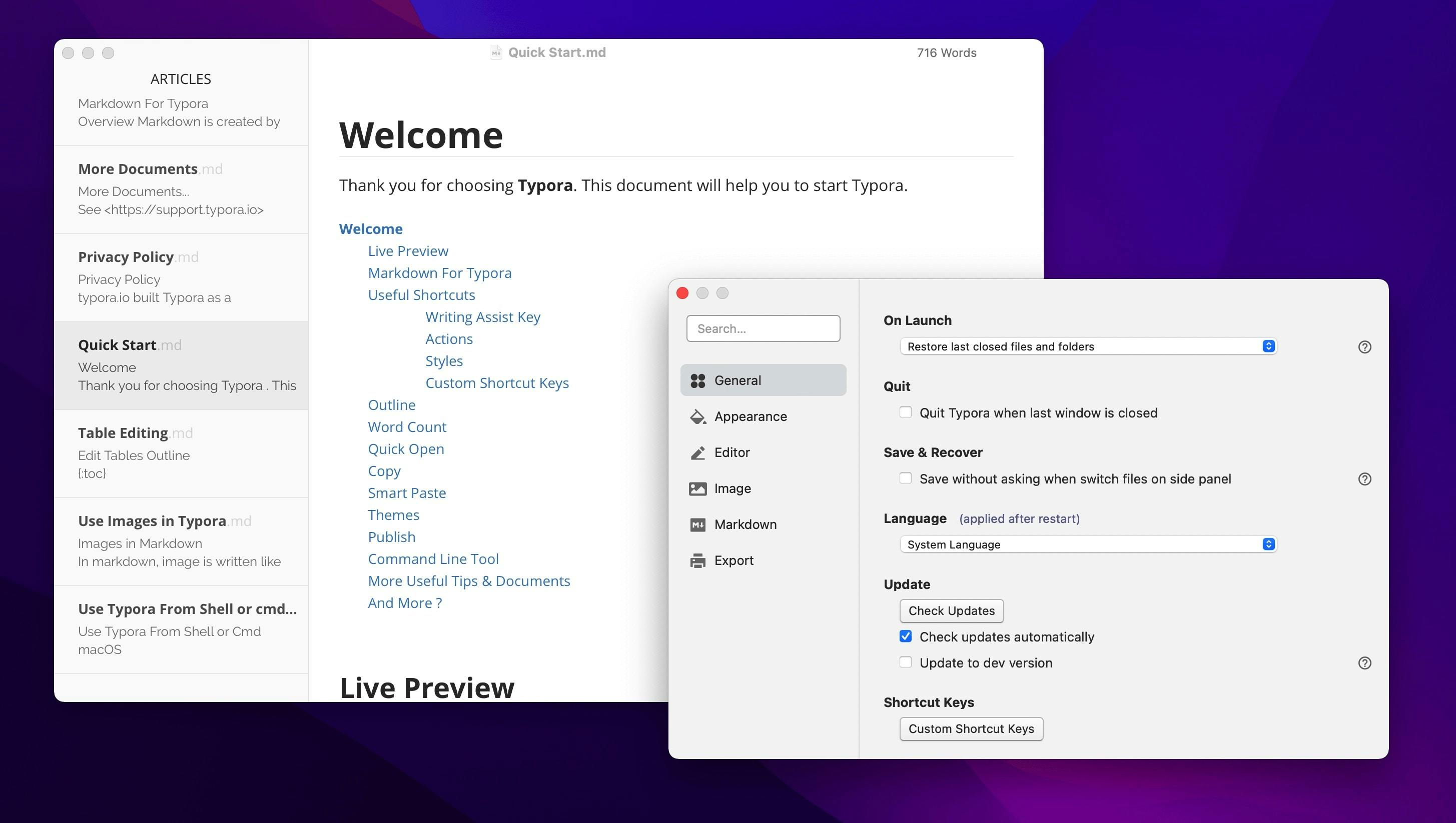 Typora macOS Screenshot