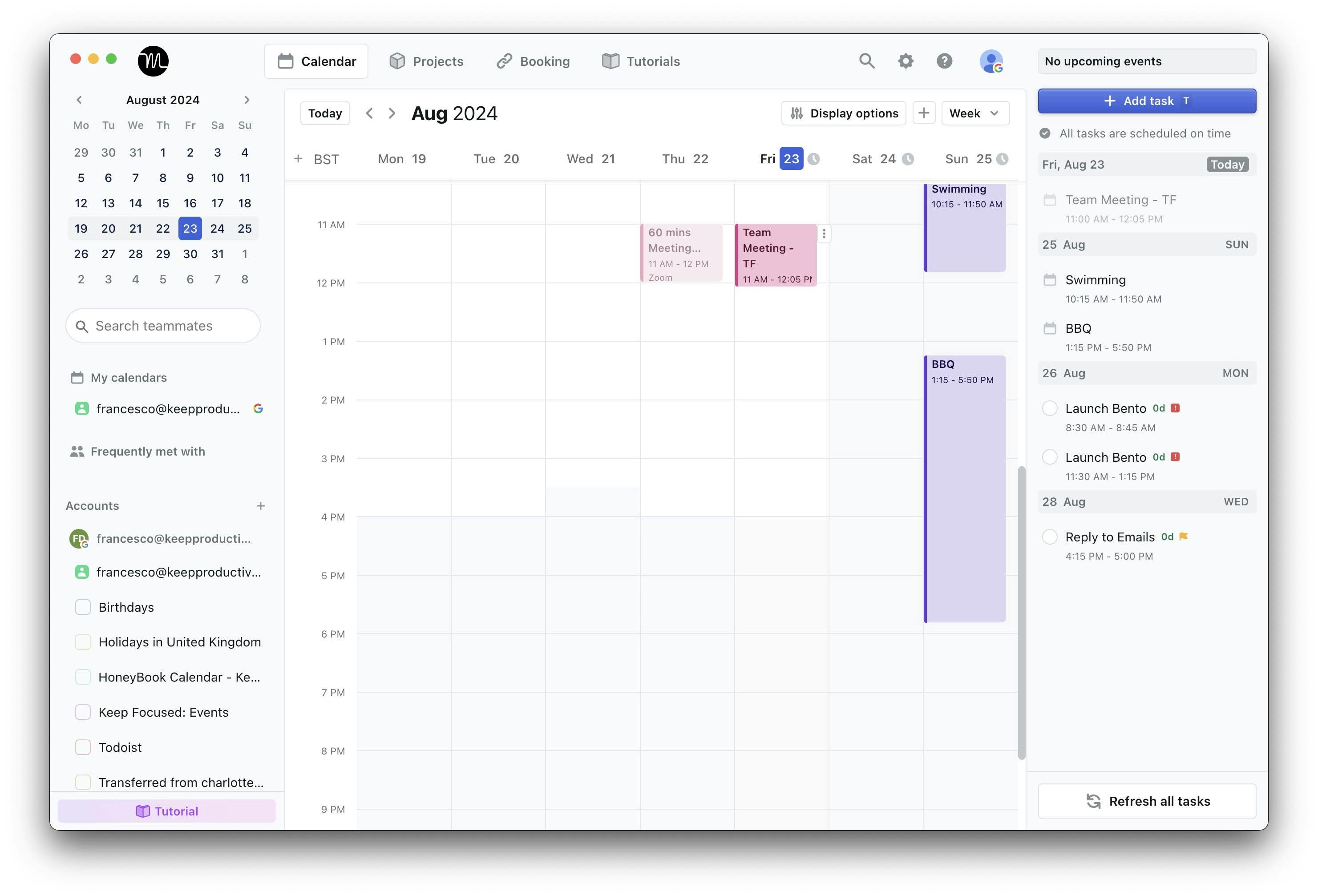 A screenshot of the Motion app - it is an image for the article "Productivity Planner: 5 Proven Apps That Increase Productivity"