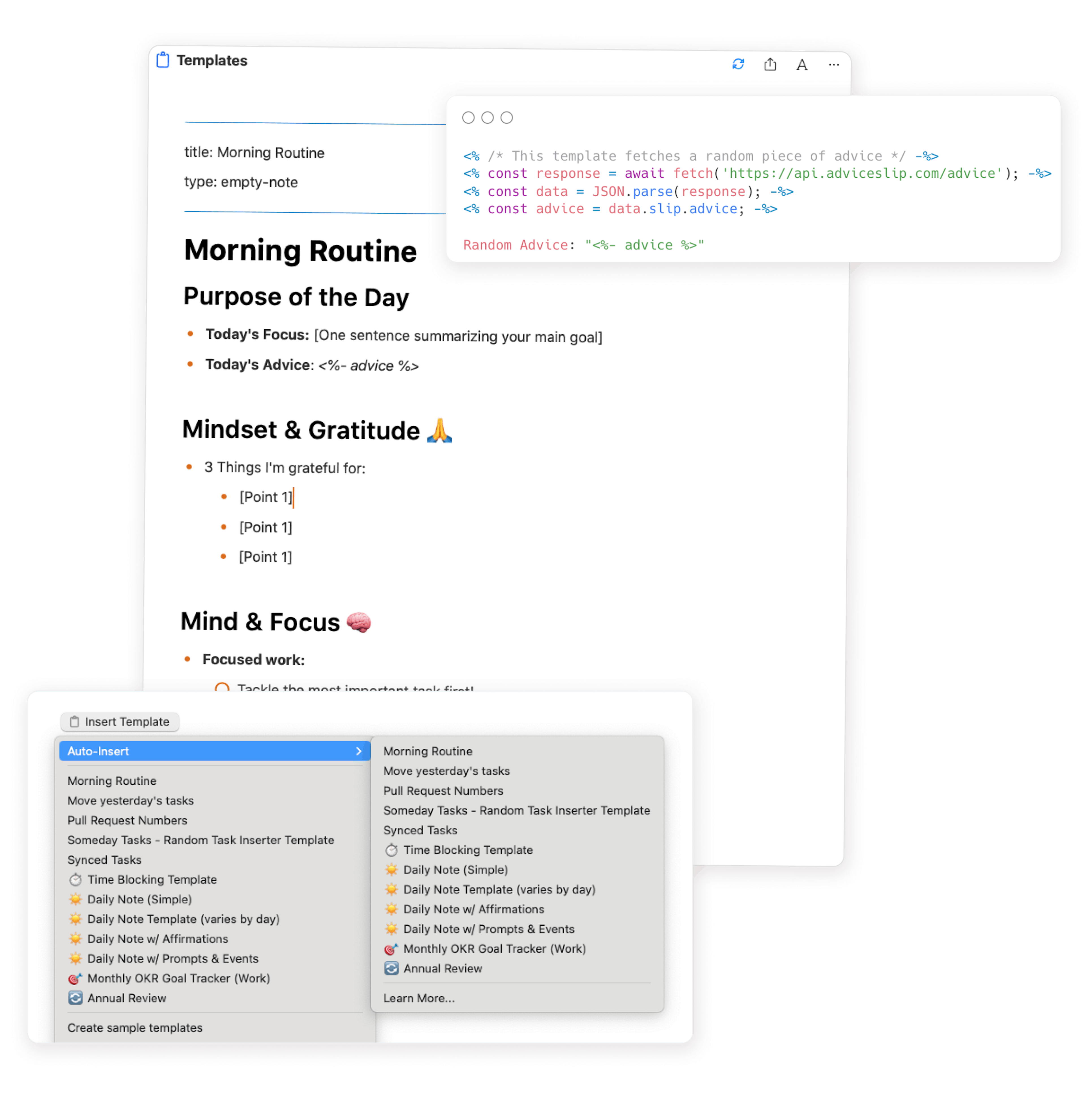 NotePlan Templates 