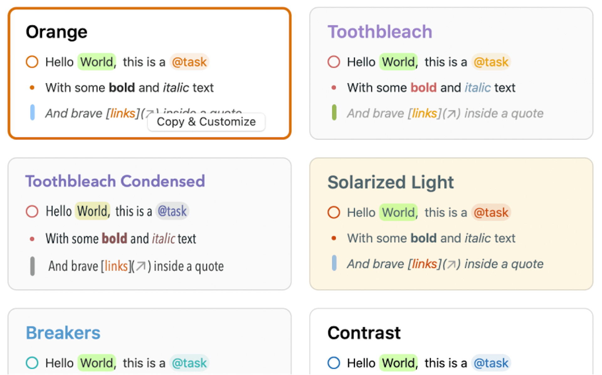 NotePlan Themes