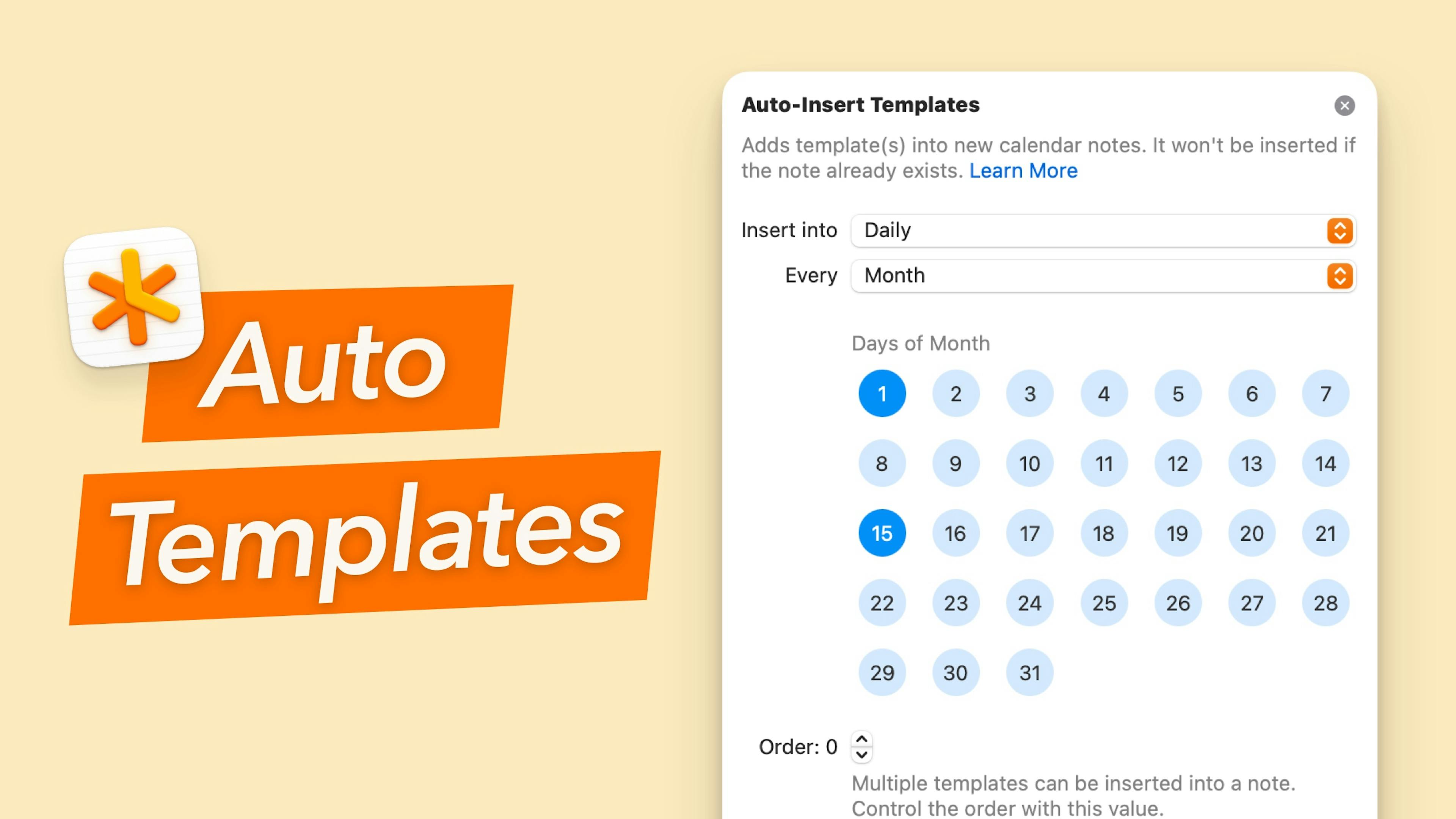 Auto Insert Templates