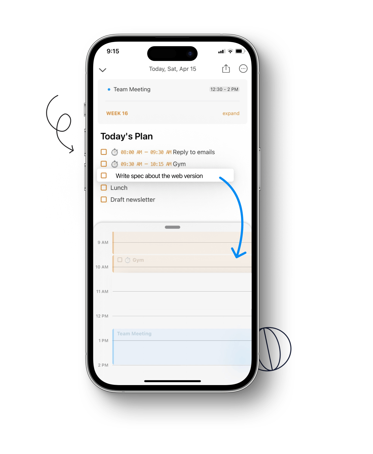 A screenshot of the Timebloc app - it is an image for the article "Time Planner: The Top 4 Time Planners That Boost Organization"