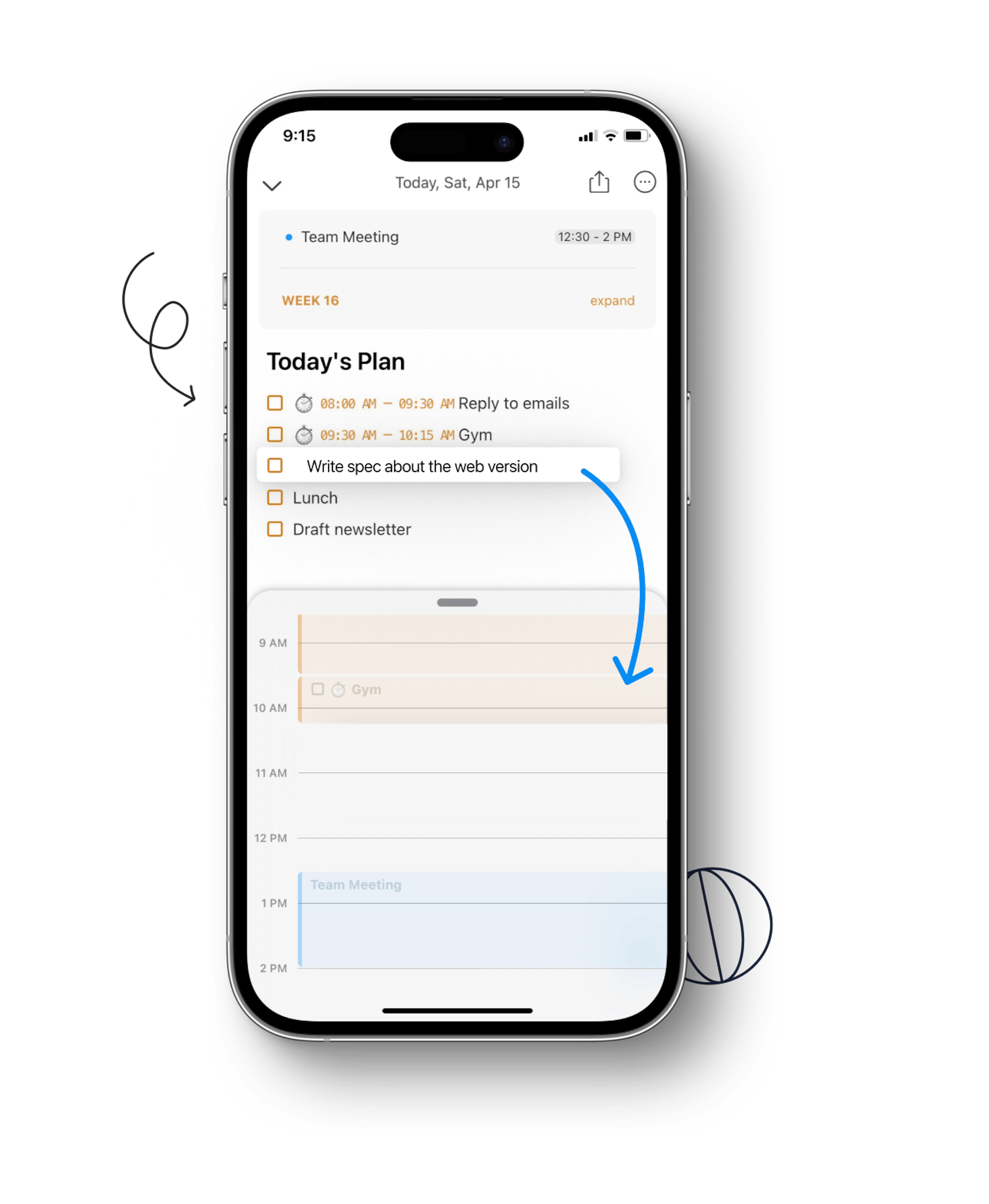 A screenshot of the Timebloc app - it is an image for the article "Time Planner: The Top 4 Time Planners That Boost Organization"