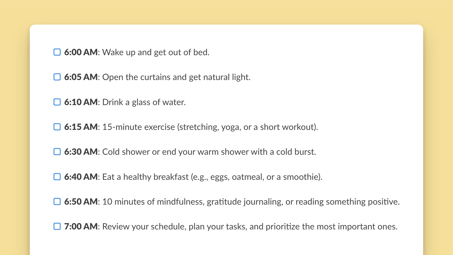 Transform your mornings with this simple morning routine checklist