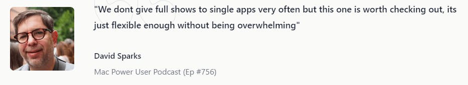 The image showcases a NotPlan customer review.