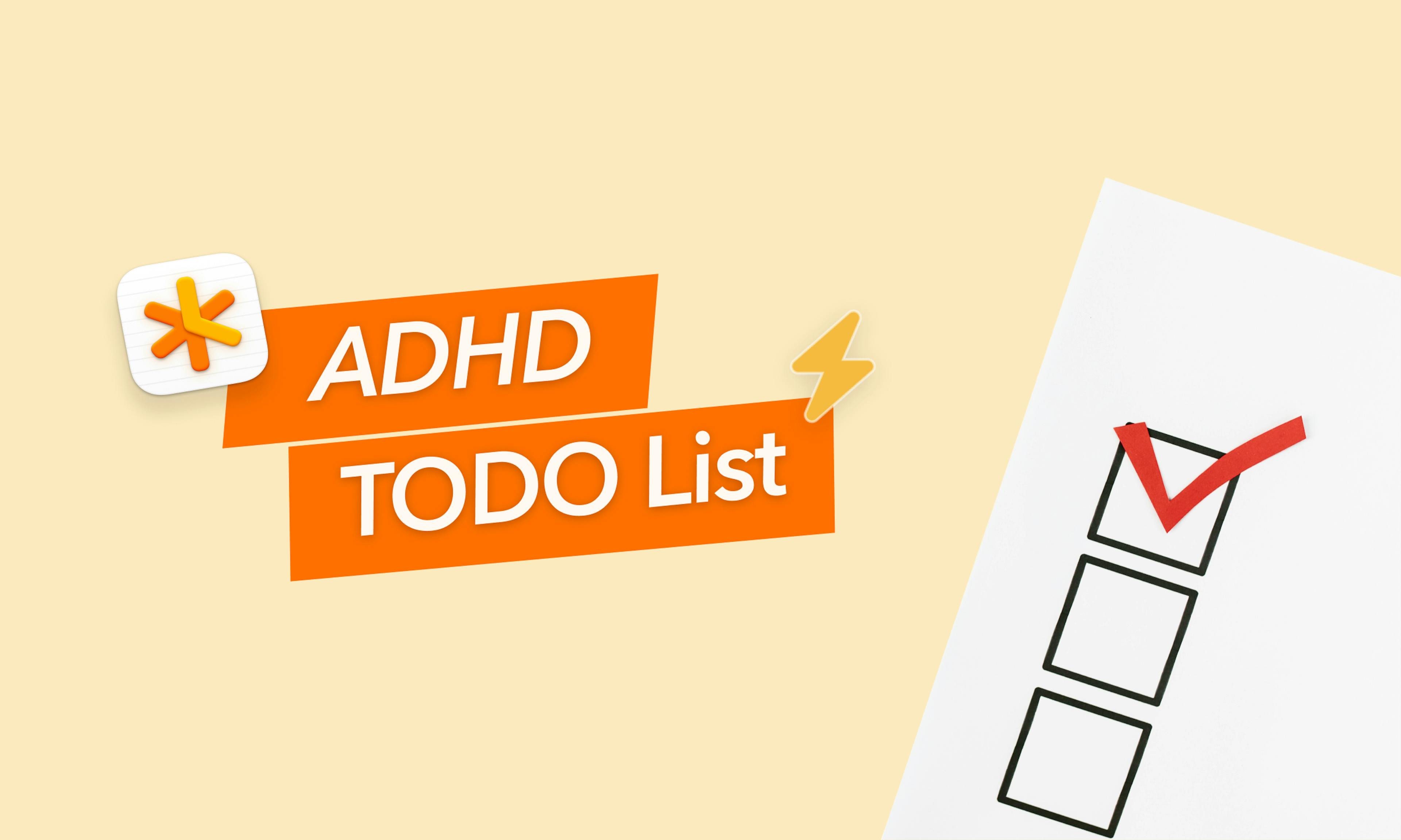 Cover image with text ADHD Todo list