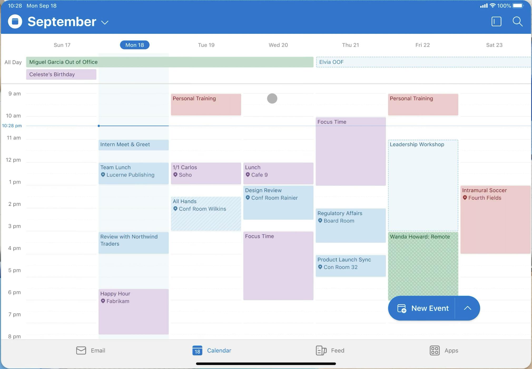 Outlook Calendar iPad