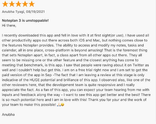 NotePlan user review