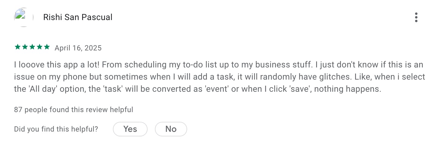 Google Calendar user review