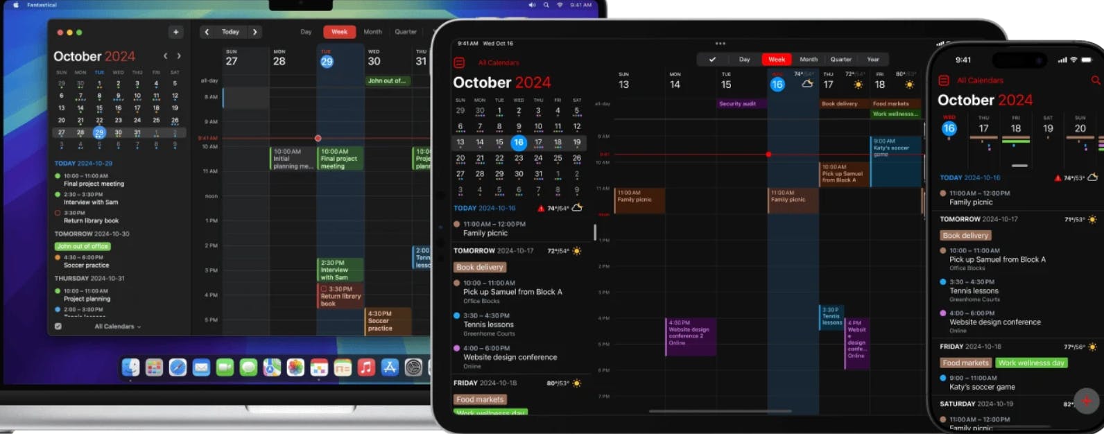 Fantastical dashboard