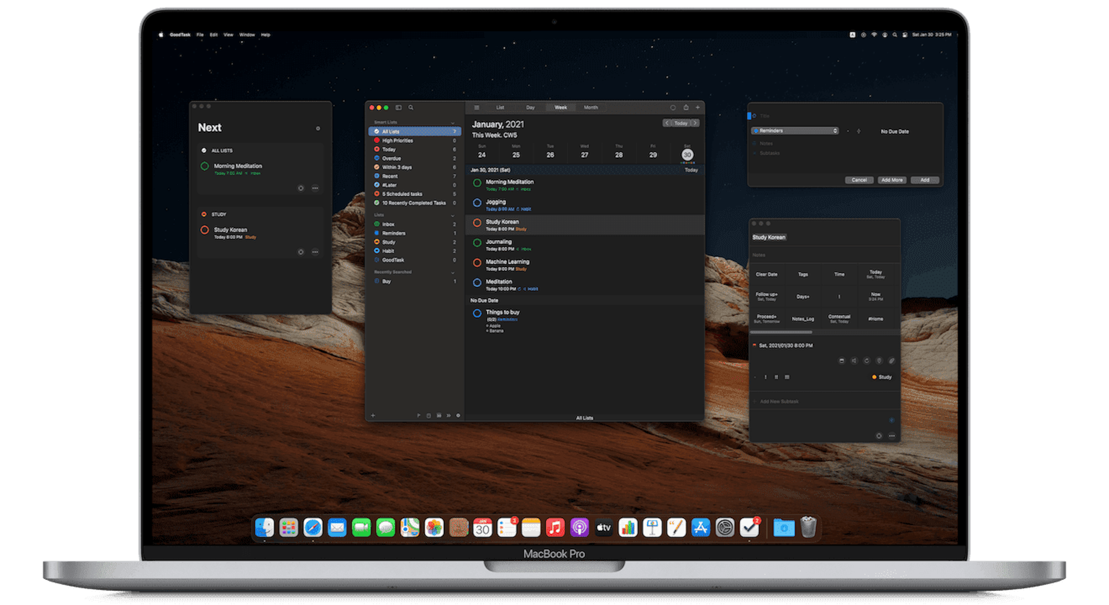 Goodtask Mac layout