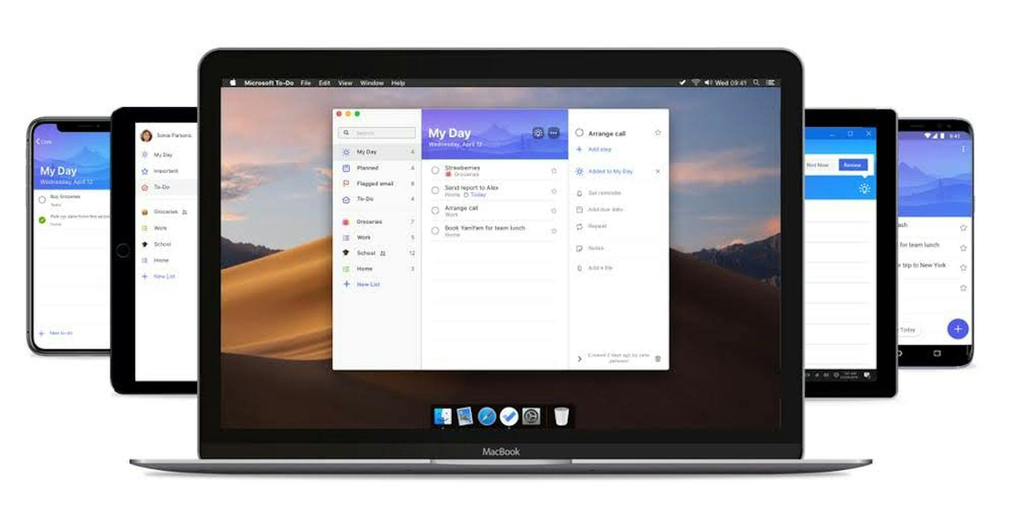 Microsoft To Do layout