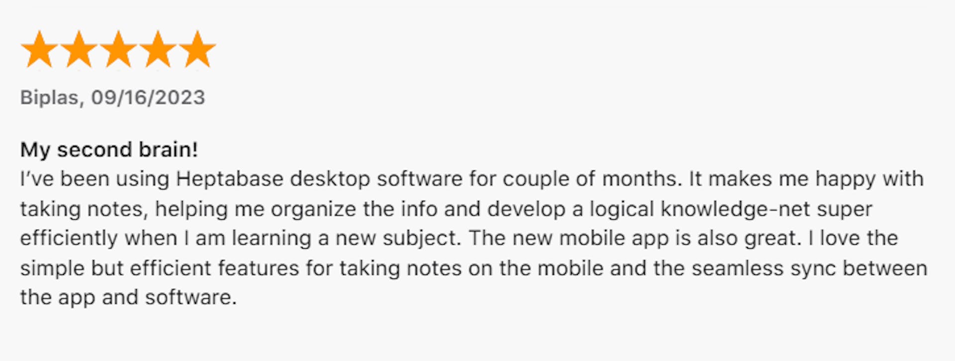 AppStore Review Heptabase