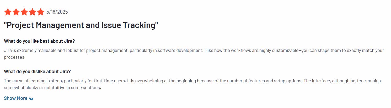 Jira G2 Review