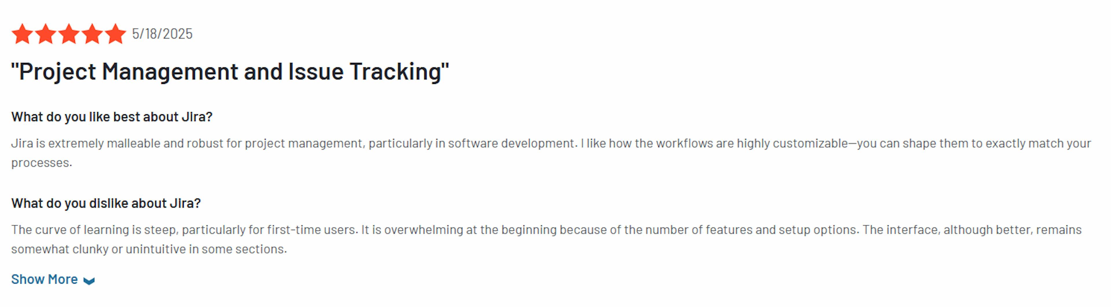 Jira G2 Review
