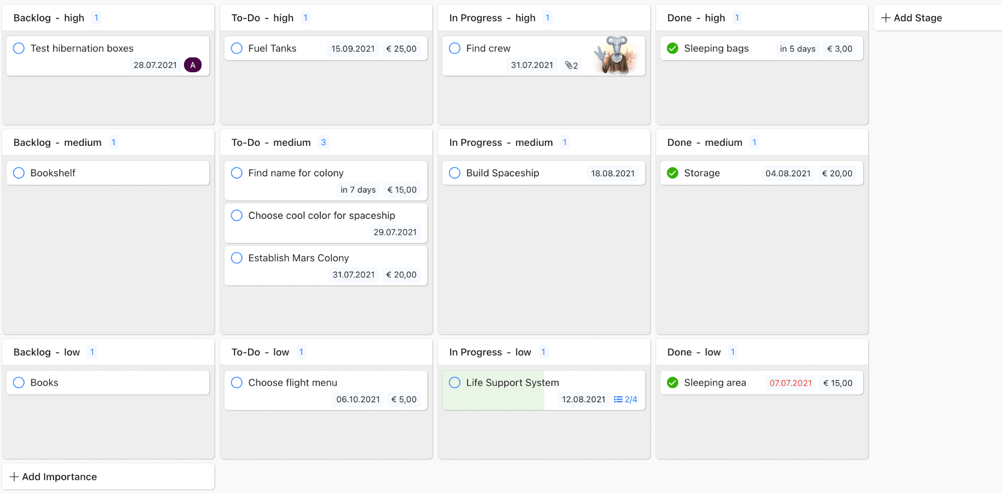 Zenkit screenshot
