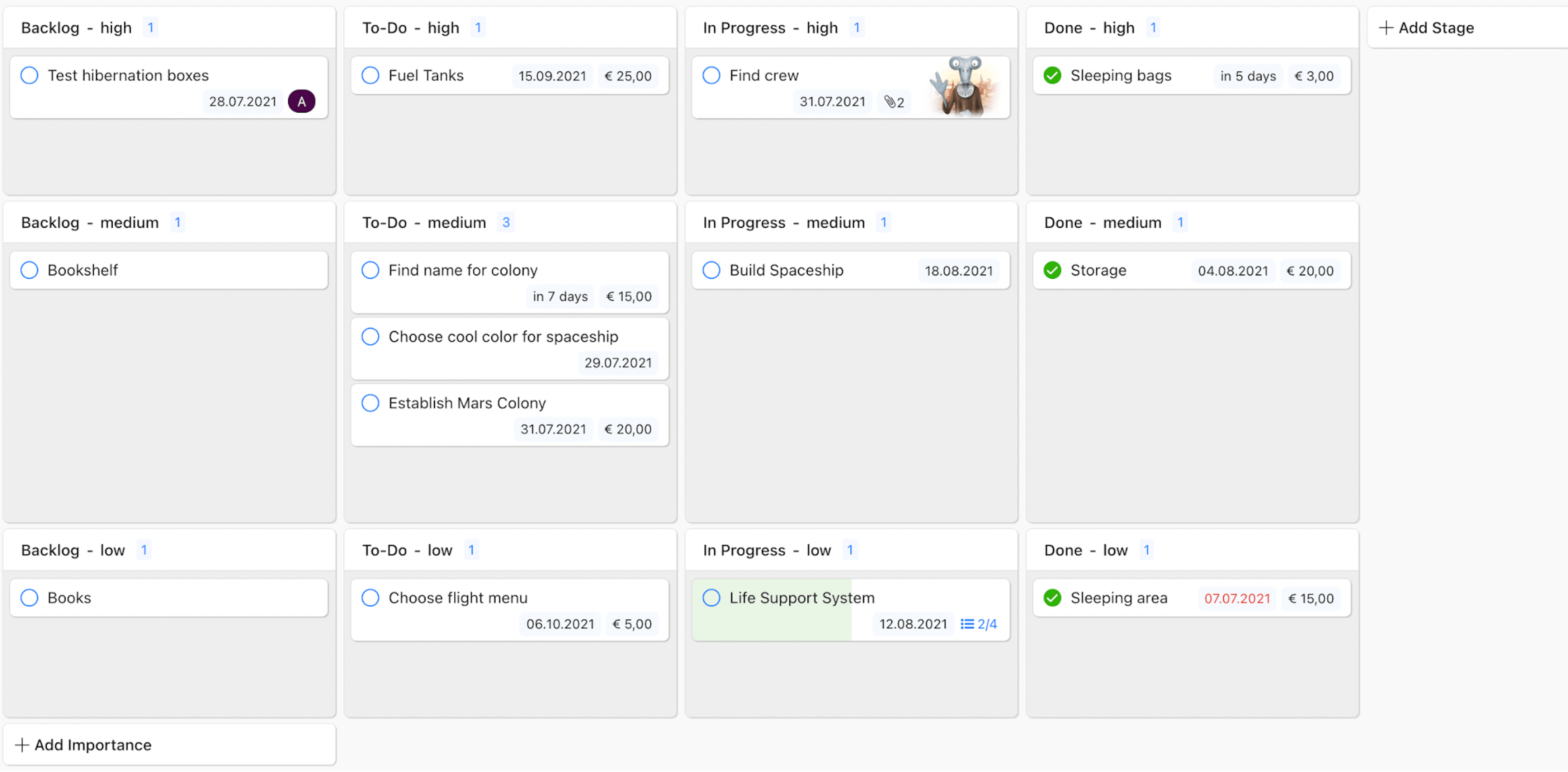 Zenkit screenshot