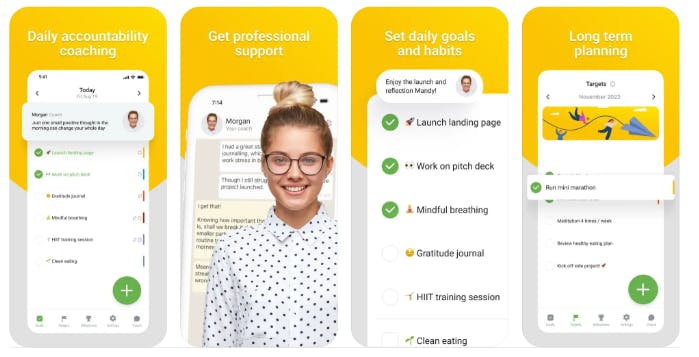 A screenshot of the GoalsWon app - it is an image for the article "Goal Setting Journals: 5 Straightforward Apps That Get Results"