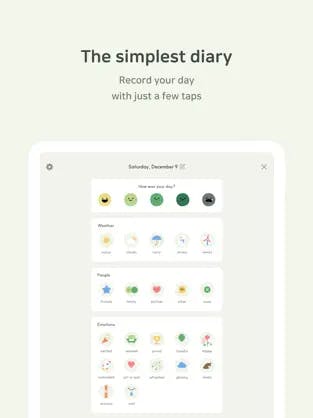 A screenshot of the DailyBean app - it is an image for the article "5 Minute Journal: 7 Journals That Make Journaling Easy"