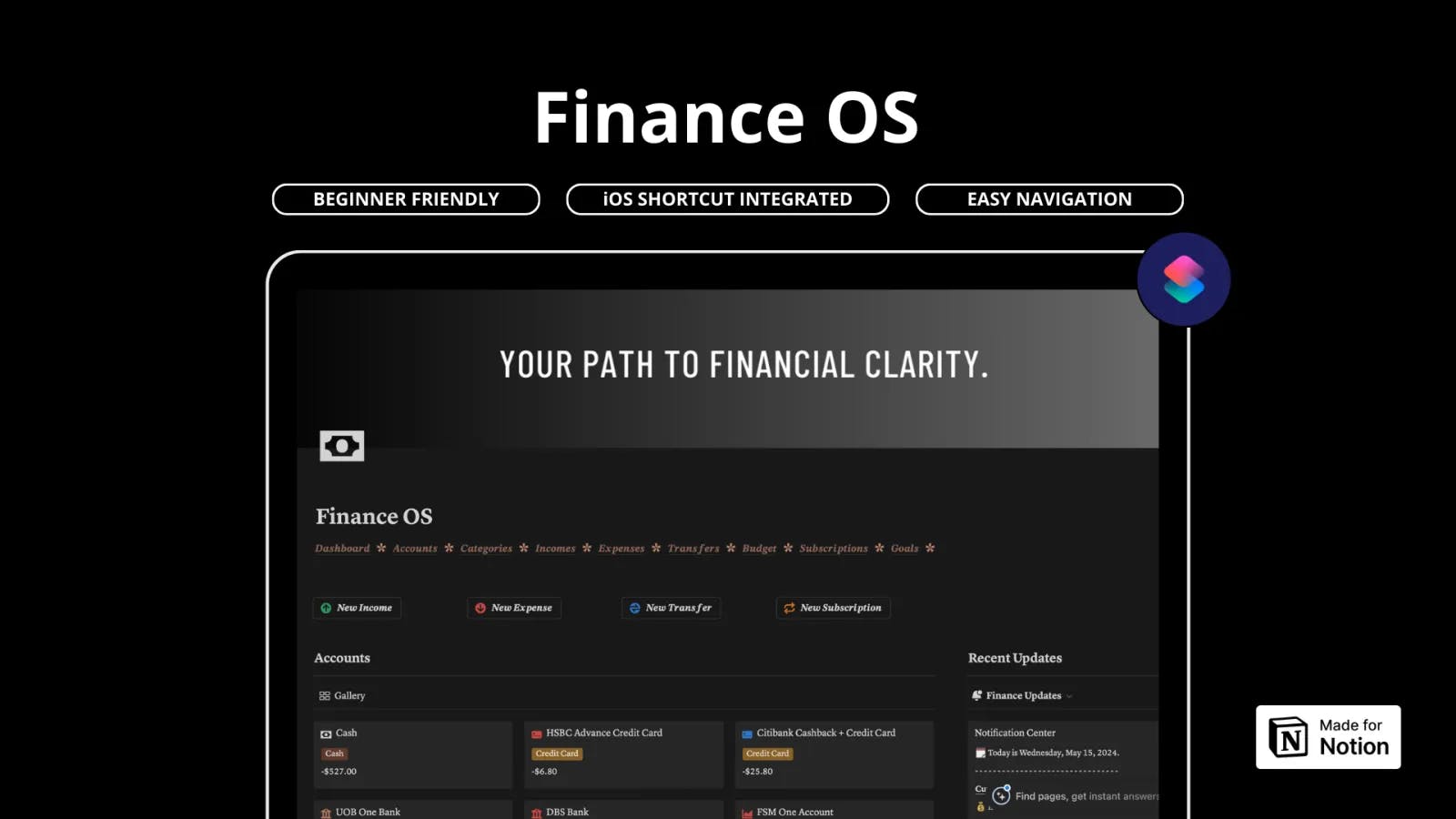 Finance OS - Budget template by Clique