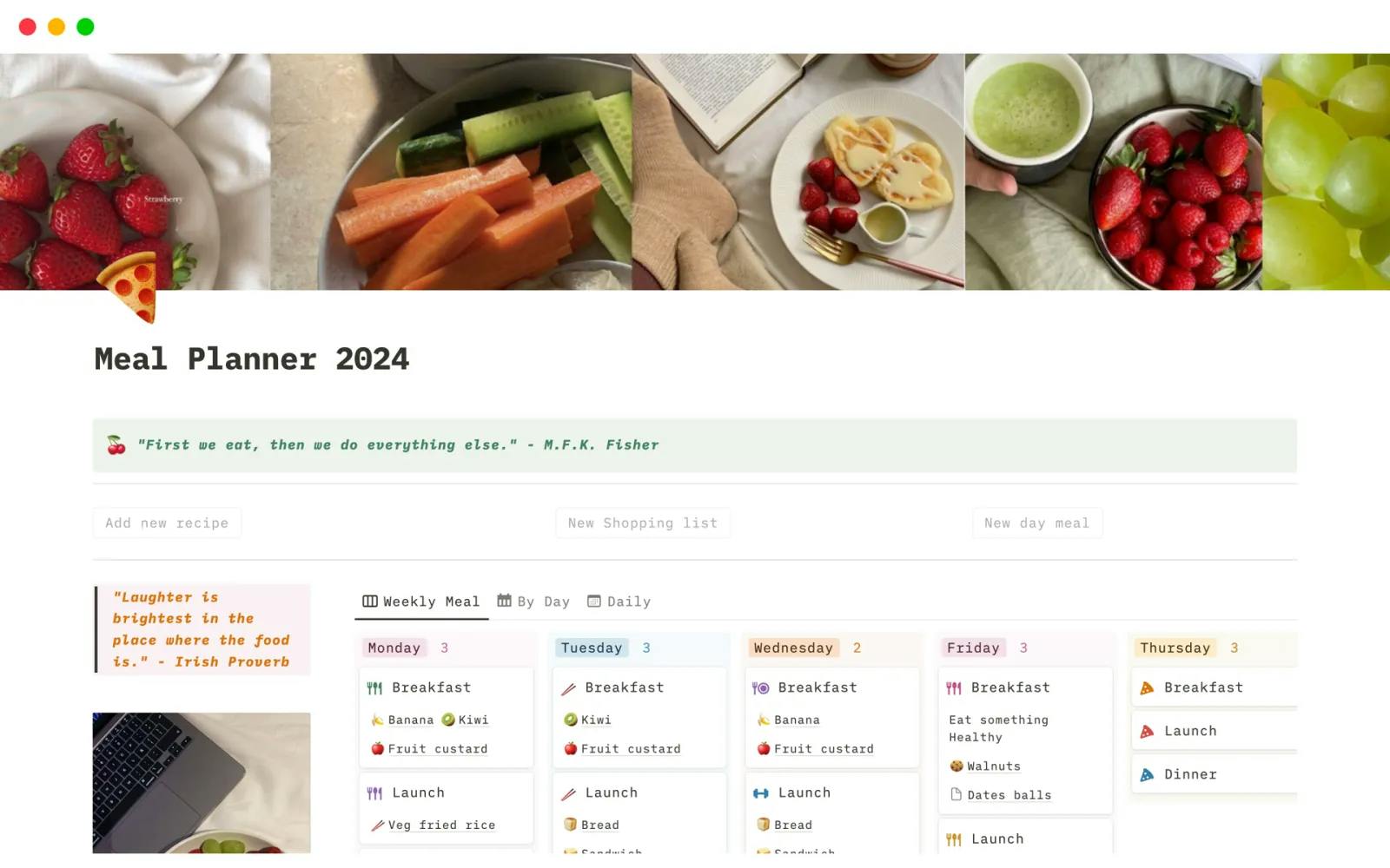 Meal Planner 2024 by Poonam Sharma