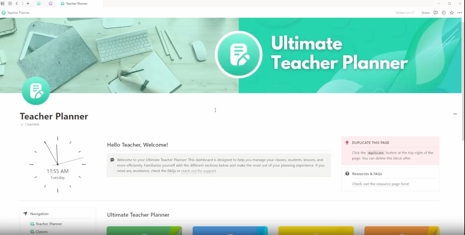 Ultimate Teacher Planner- Digital Planning System by Notion4Teachers (Paid)