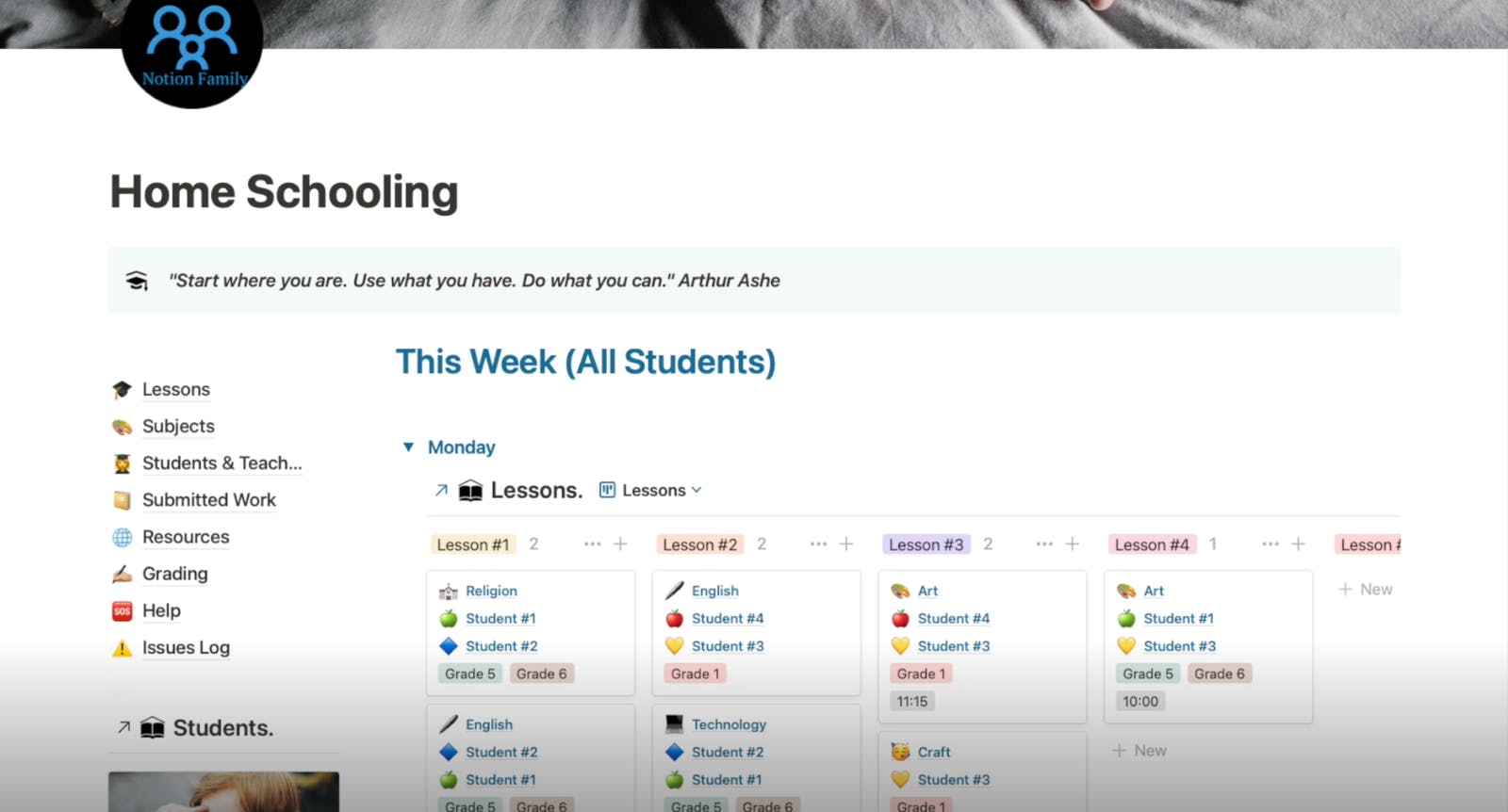 Homeschooling by Notion Family (Paid)