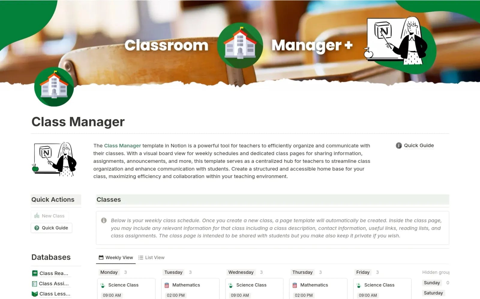 Classroom Manager for Teachers by Notion4Teachers (Free)