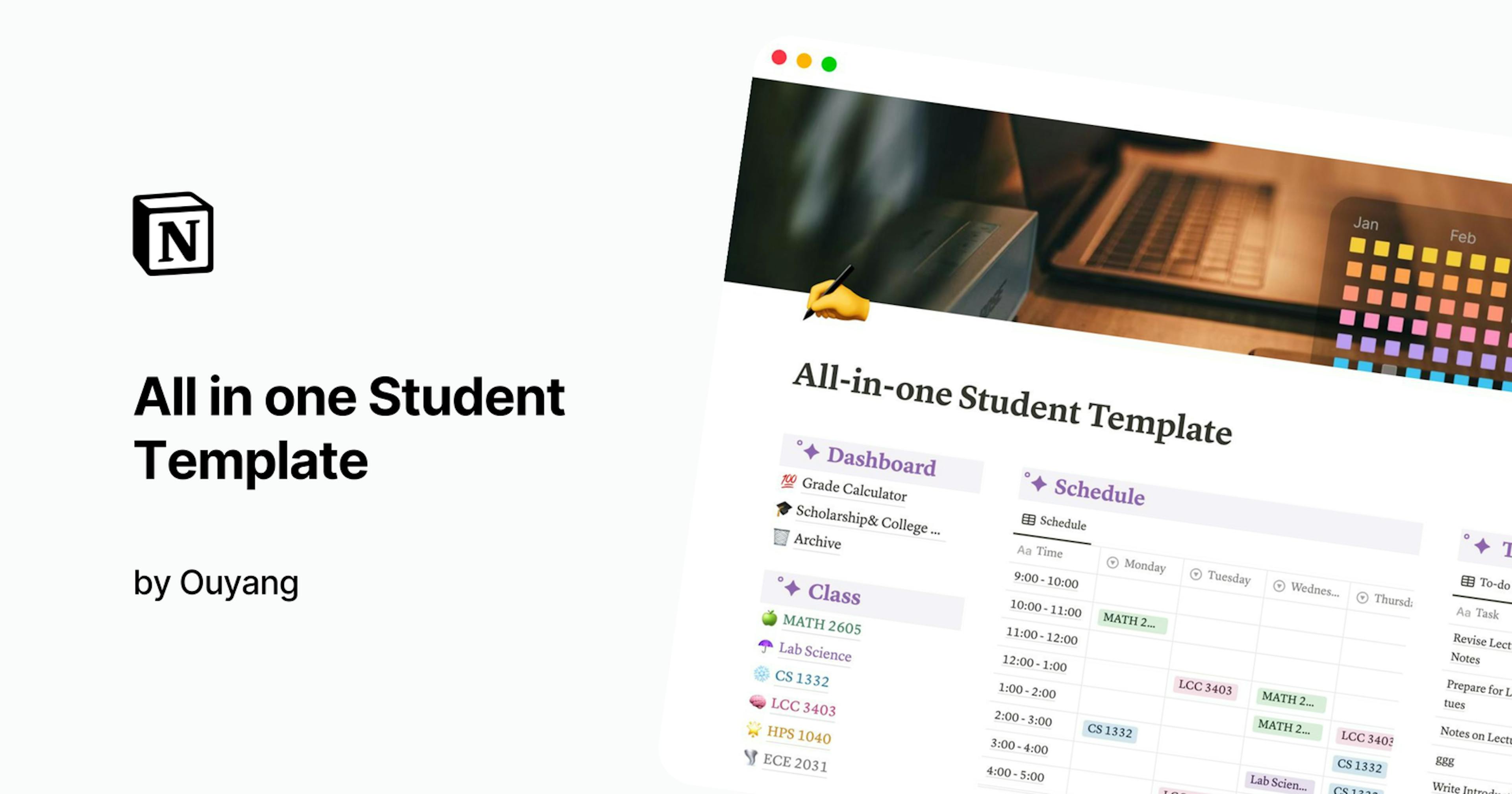 All in one Student Template by Ouyang