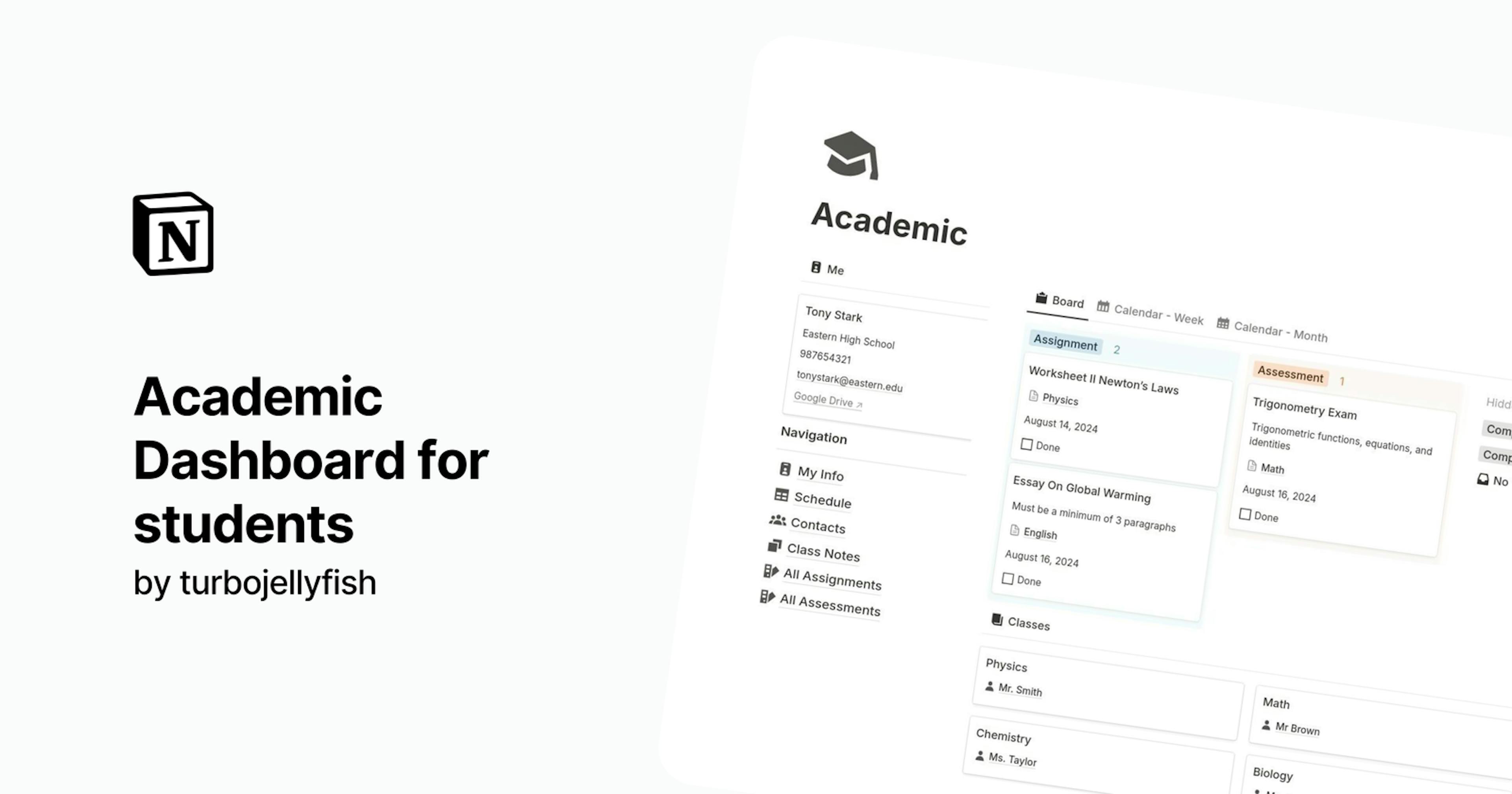 Academic Dashboard for Students by turbojellyfish