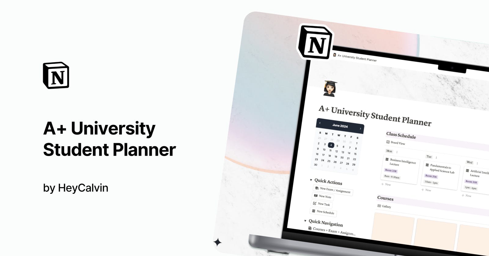 A+ University Student Planner by HeyCalvins