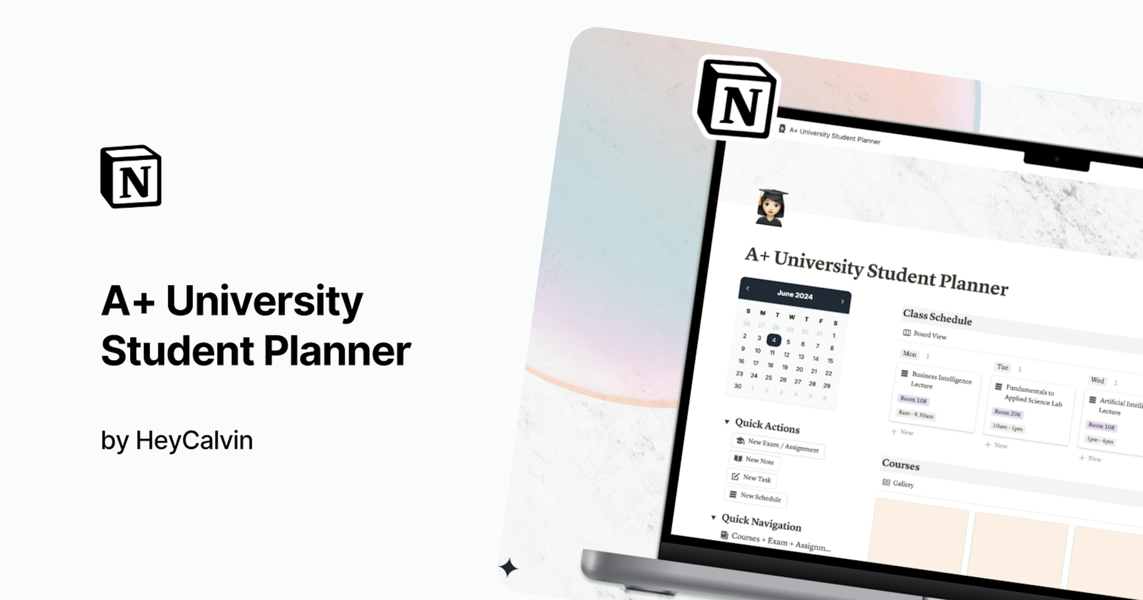 A+ University Student Planner by HeyCalvins 