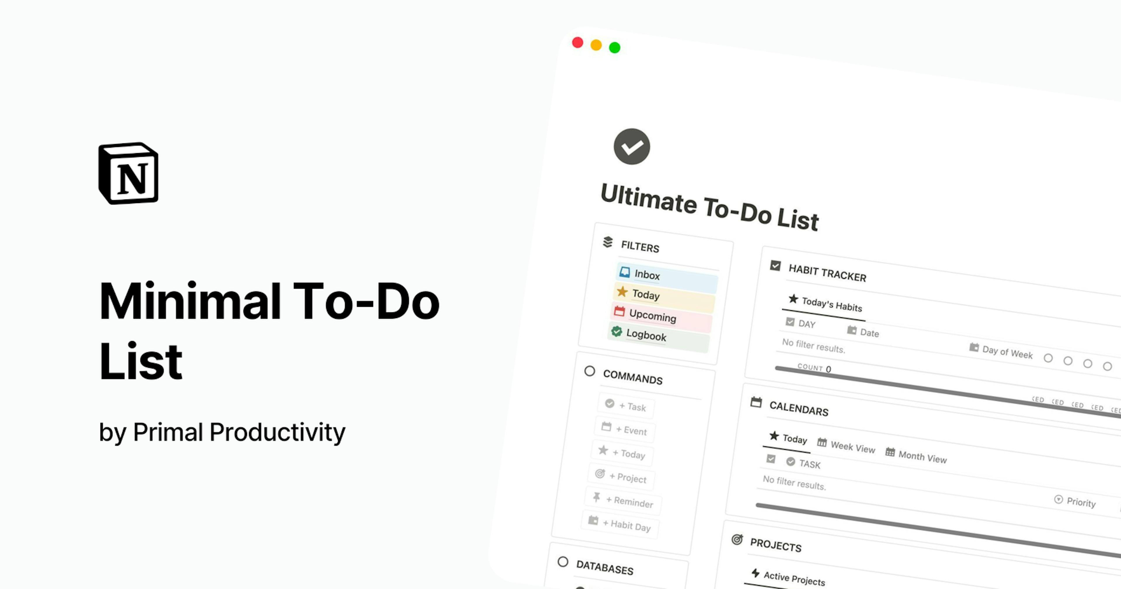 Minimal To-Do List by Primal Productivity 