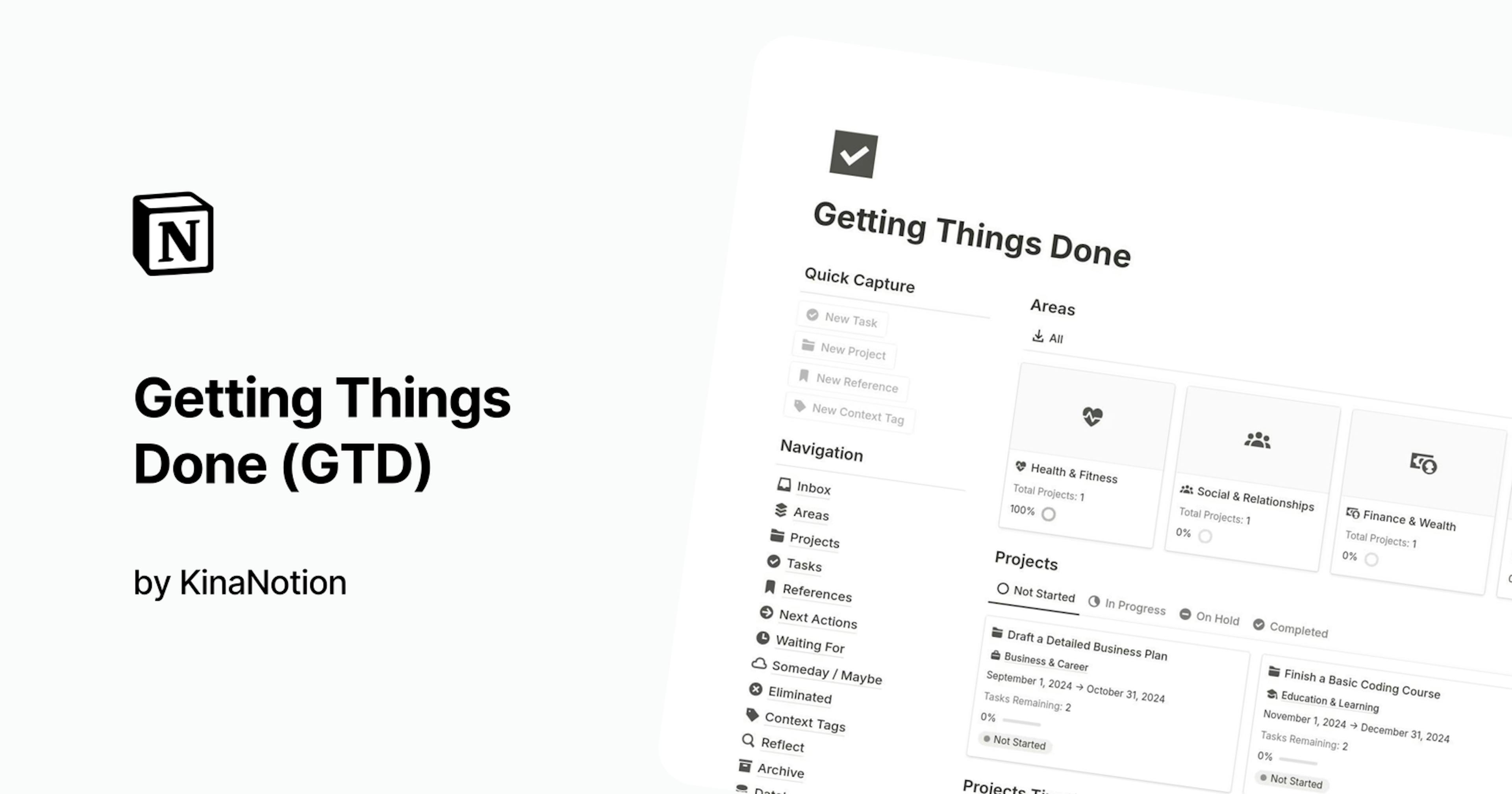 Getting Things Done (GTD) - To do List by KinaNotion 