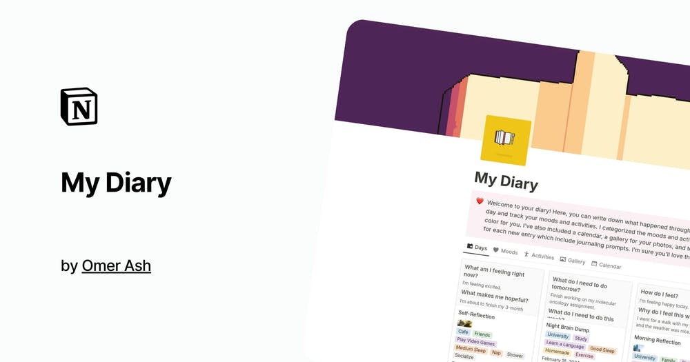 My Diary - Journal template by Omer Ash .png
