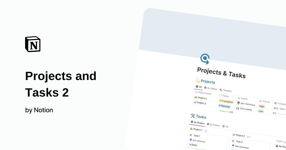 Projects & Tasks 2 by Notion