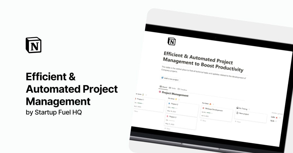 Efficient & Automated Project Management to Boost Productivity by Startup Fuel HQ