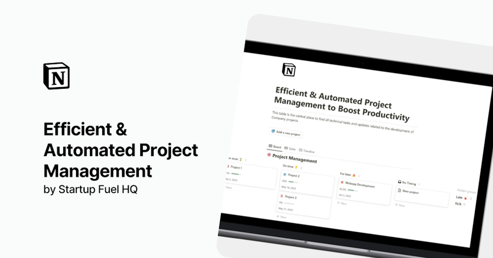 Efficient & Automated Project Management to Boost Productivity by Startup Fuel HQ 