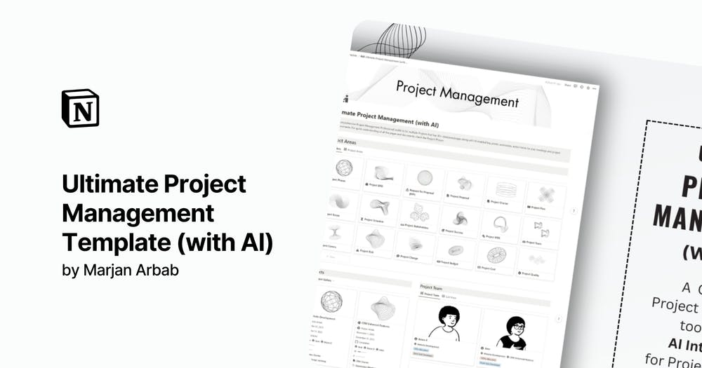 Ultimate Project Management Template with AI by Marjan Arbab