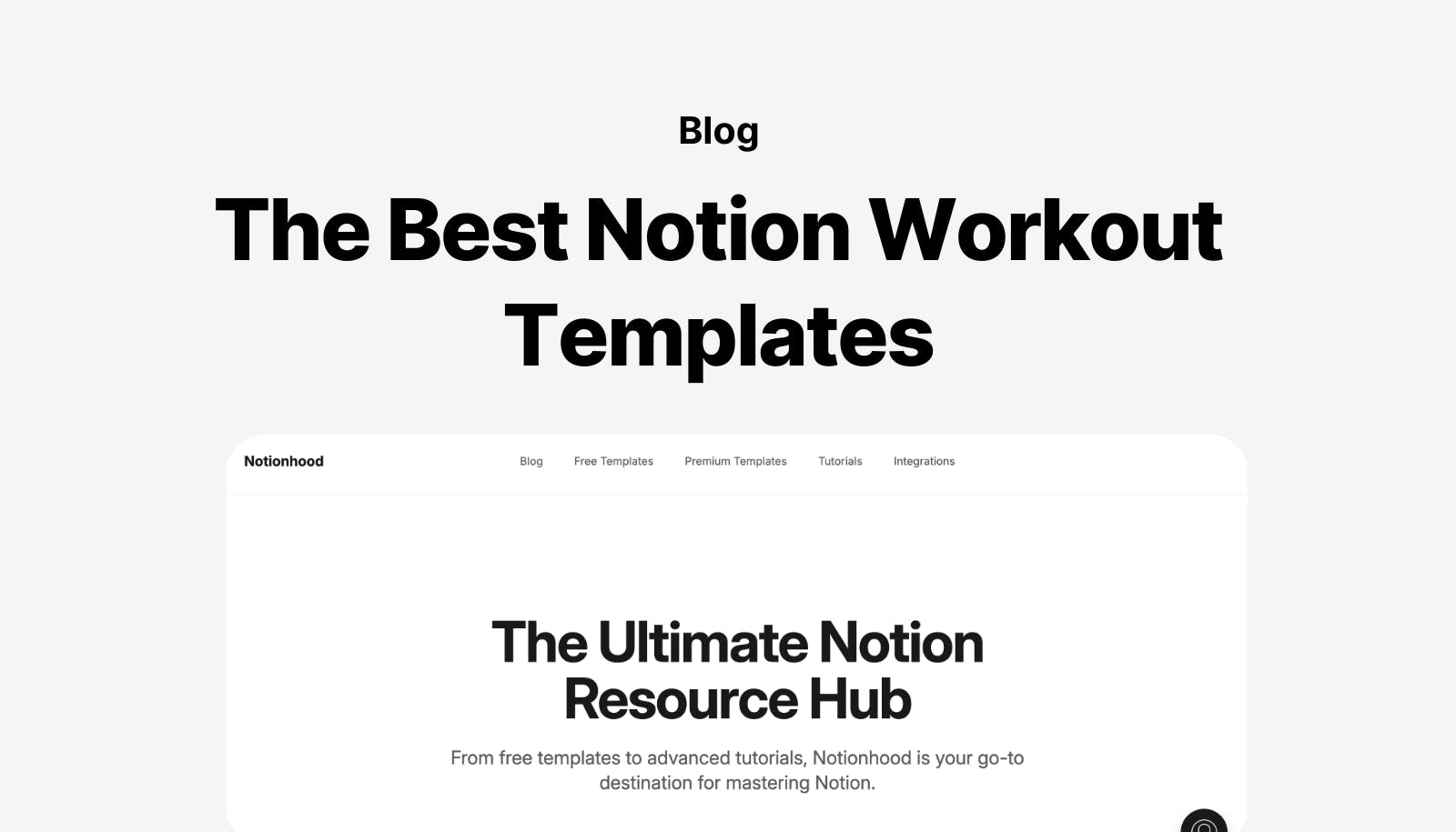 Best Notion Workout templates