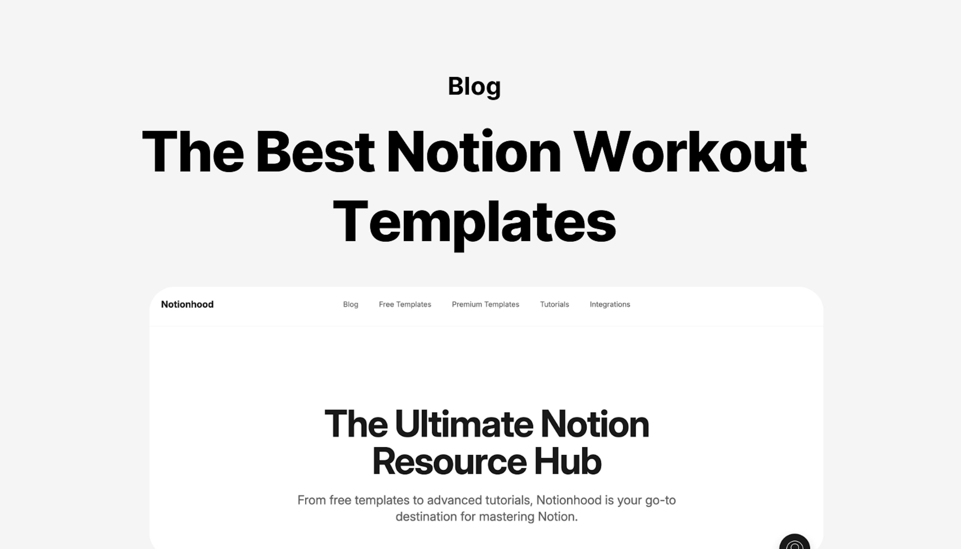 Best Notion Workout templates