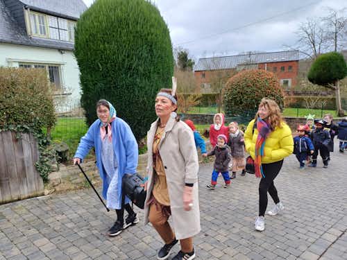 L'ambiance de carnaval était présente même chez les plus grands...