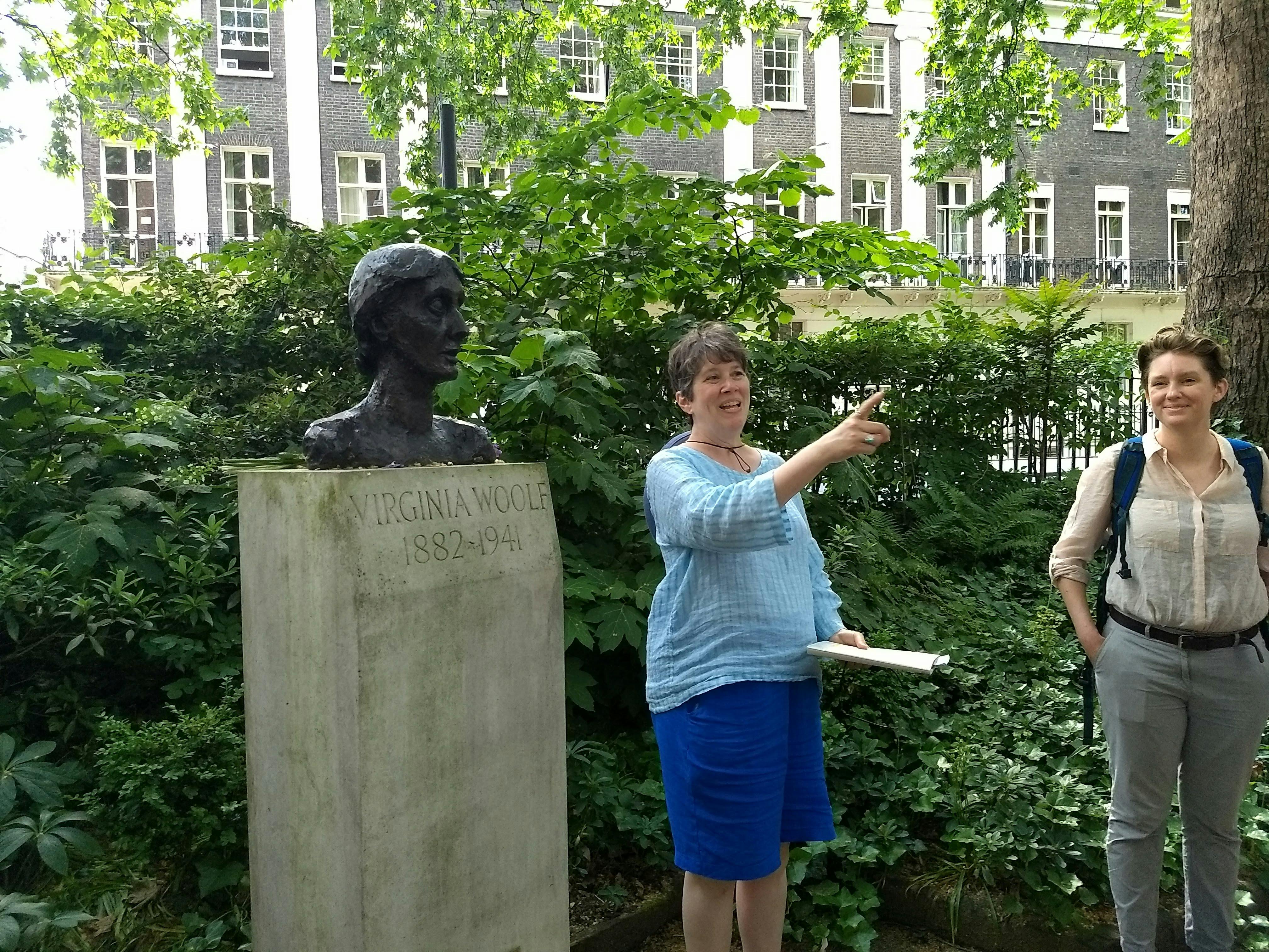A bust of Virginia Woolf at the pilgrimage