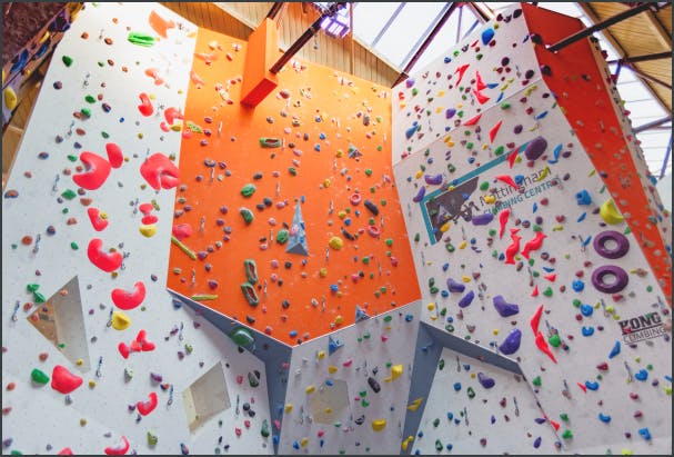 lead climbing walls