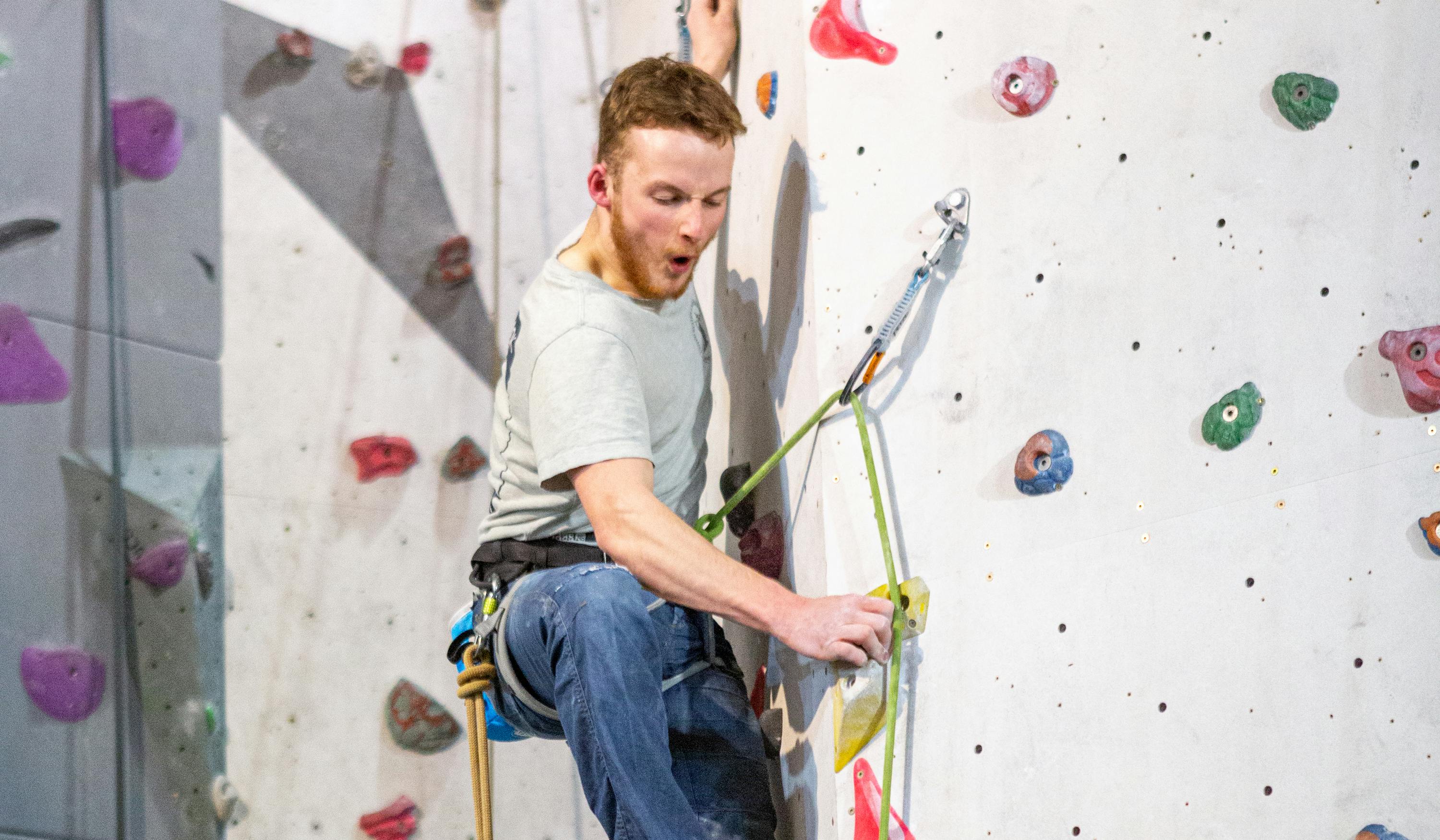 Climbing at Nottingham Climbing Centre