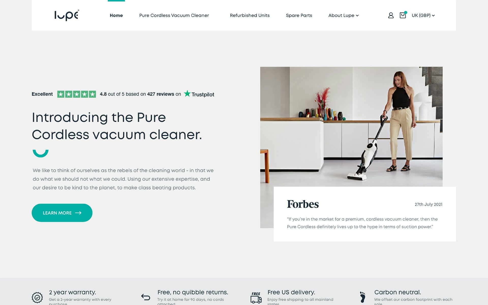 Lupe Technology - Desktop Mockup 1