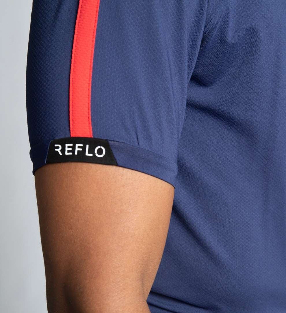 Hero image for the Blog page. Product shot of Reflo activewear apparel.