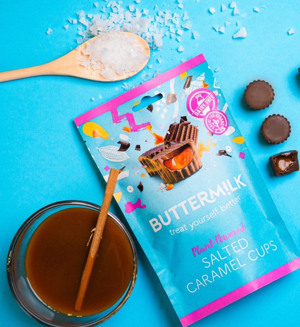Product shot of Salted Caramel Cups by Buttermilk Confectionery. 