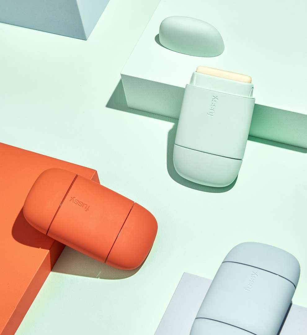 Product shot of sustainable deodorant by fussy